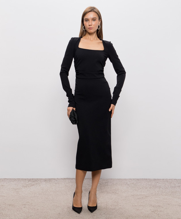 Dolce&Gabbana Черное платье F631XTFUGKF изображение 2