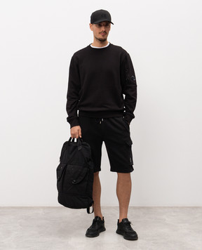 C.P. Company Чорні шорти з логотипом MSB741A110044G