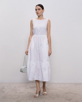 Peserico Белое платье миди A0272001979