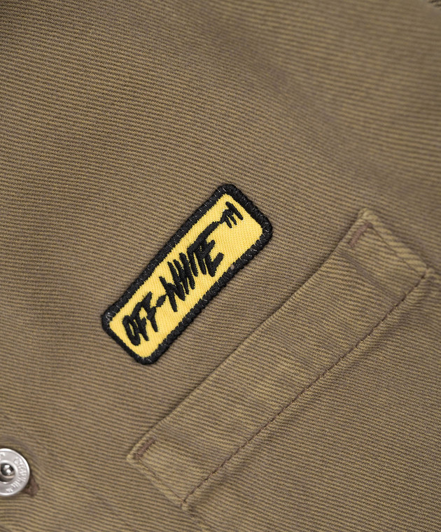 Off-White Дитяча джинсова сорочка кольору хакі 44BGE003S26F001 зображення 3