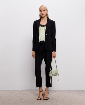 Twinset Зеленый топ с кружевом 262TP2112