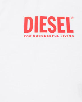 Diesel Дитяча біла футболка з принтом логотипа K0081500YI9