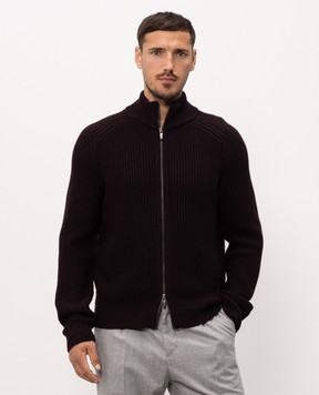 Peserico Бордовый кардиган из шерсти R59560F0509044