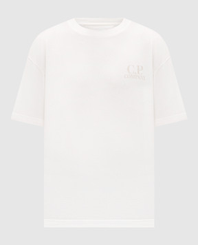C.P. Company Біла футболка з логотипом MTS086A005100W