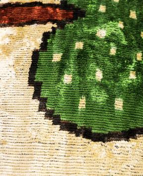 Les Ottomans Бежевая декоративная подушка из шелка в принт V68540X50D