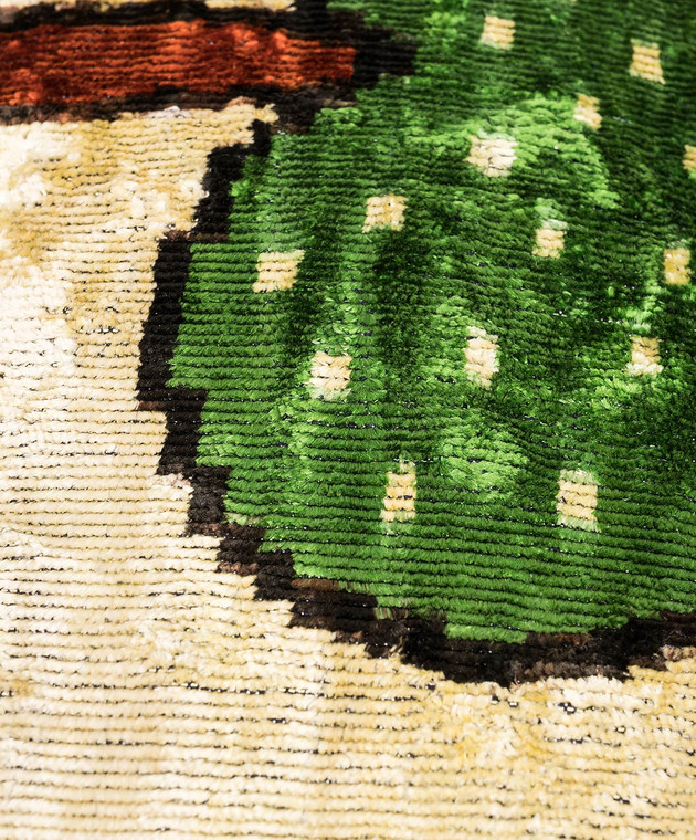 Les Ottomans Бежевая декоративная подушка из шелка в принт V68540X50D изображение 3