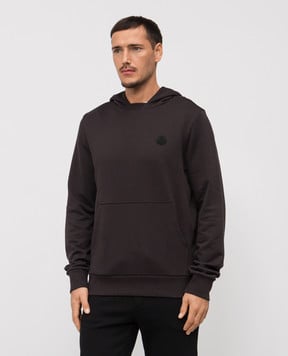 Moncler Коричневе худі з логотипом K20918G0005389AZY