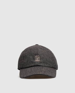 Brunello Cucinelli Дитяча сіра кепка з вовни B038PW322C