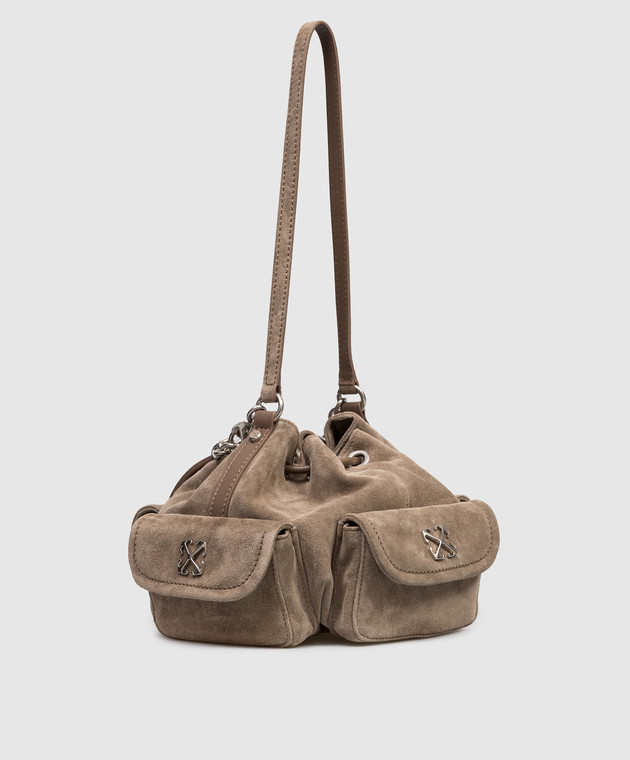 Off-White Коричнева замшева сумка Dumbo OWMY002S26LEA001 зображення 3