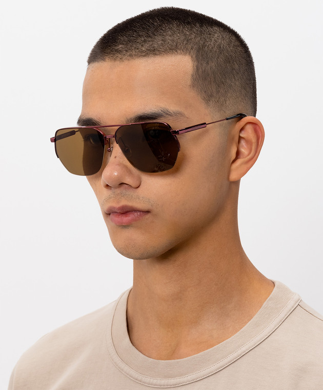 Jacquemus Розовые солнцезащитные очки Aviador JAC67C6SUN изображение 2