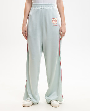 Off-White Голубые спортивные брюки с принтом логотипа 2CJ008S26JER001