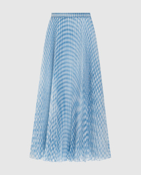 Ermanno Scervino Голубая юбка миди в клетку D482O361VYJ