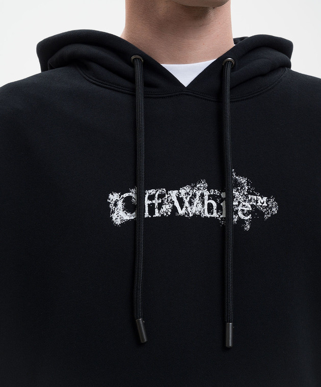 Off-White Чорне худі з емблемою Heraldic Arrow 44MBB085S26F00H зображення 5