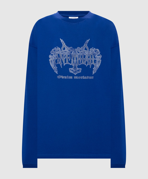 Vetements Синий лонгслив с принтом MH27LS200BL