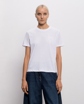 Twinset Белая футболка с нашивкой логотипа 262TP2302