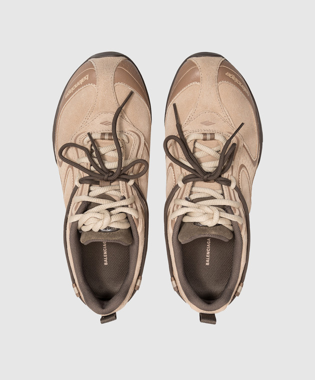 Balenciaga Бежевые замшевые кроссовки Radar Velvety 865704WSTSU изображение 4
