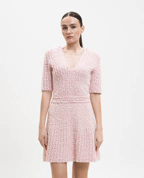 Balmain Рожева твідова сукня GF0R7485KJ89