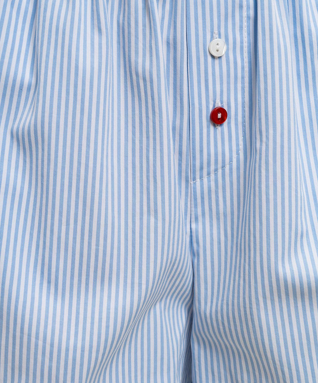 Solotre Голубые шорты в полоску M1AB0061 изображение 5