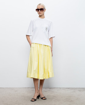 3.1 Phillip Lim Белая футболка с аппликацией S26110380PJB