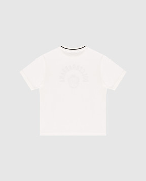 Dolce&Gabbana Дитяча біла футболка з принтом логотипа L4JTHVG7PTO26