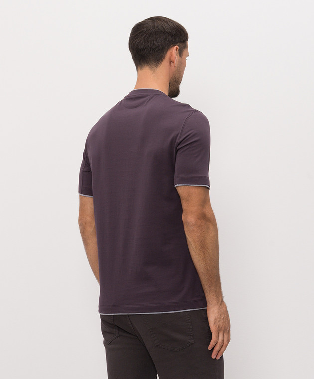 Brunello Cucinelli Фиолетовая футболка прямого кроя M0B137427 изображение 3