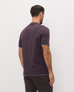 Brunello Cucinelli Фіолетова футболка прямого крою M0B137427