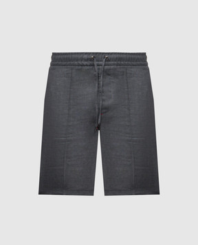 ISAIA Серые шорты из льна PNC021P9120