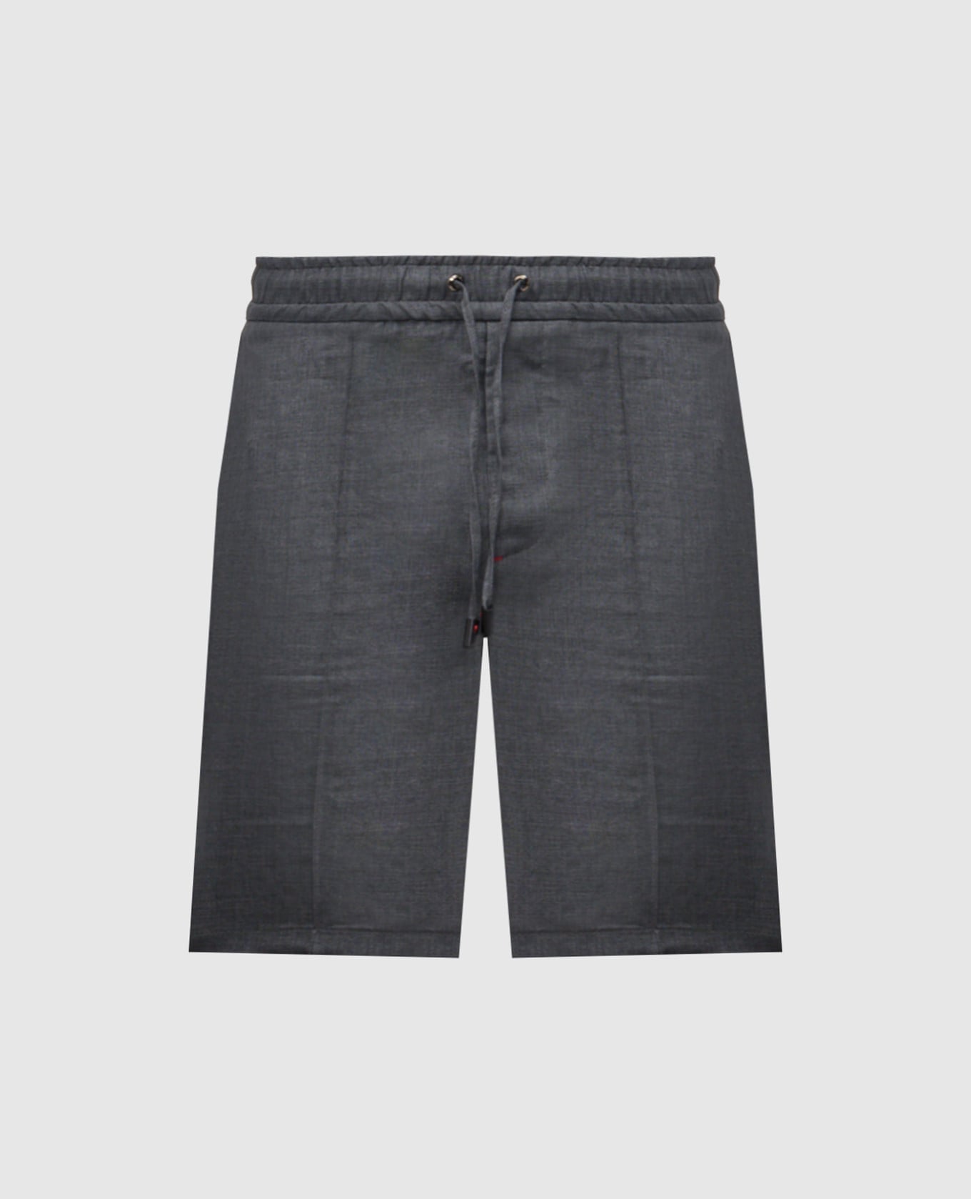 Серые шорты из льна