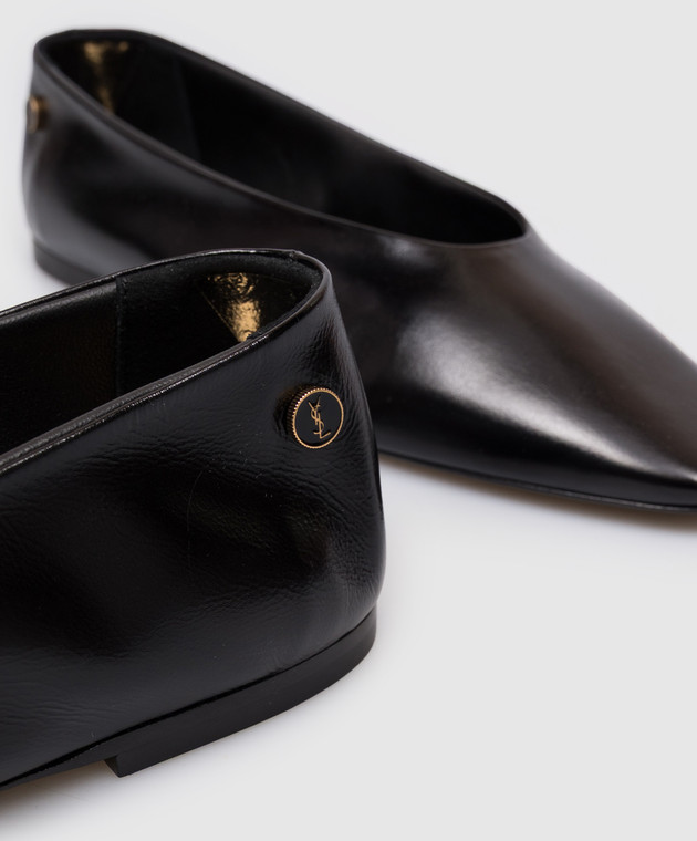 Saint Laurent Чорні шкіряні балетки SAO 860600AAEHF зображення 5