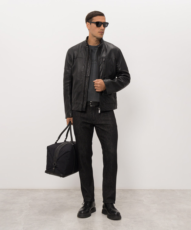 Trussardi Чорна шкіряна куртка R301M000054NML902L01 зображення 2