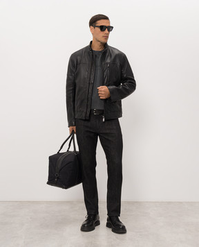 Trussardi Чорна шкіряна куртка R301M000054NML902L01