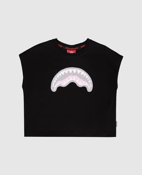 Sprayground Дитяча чорна футболка Light Vanquish SPY1455BLK