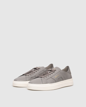 Santoni Сірі шкіряні кеди з логотипом MBGT21967PNNTSIW