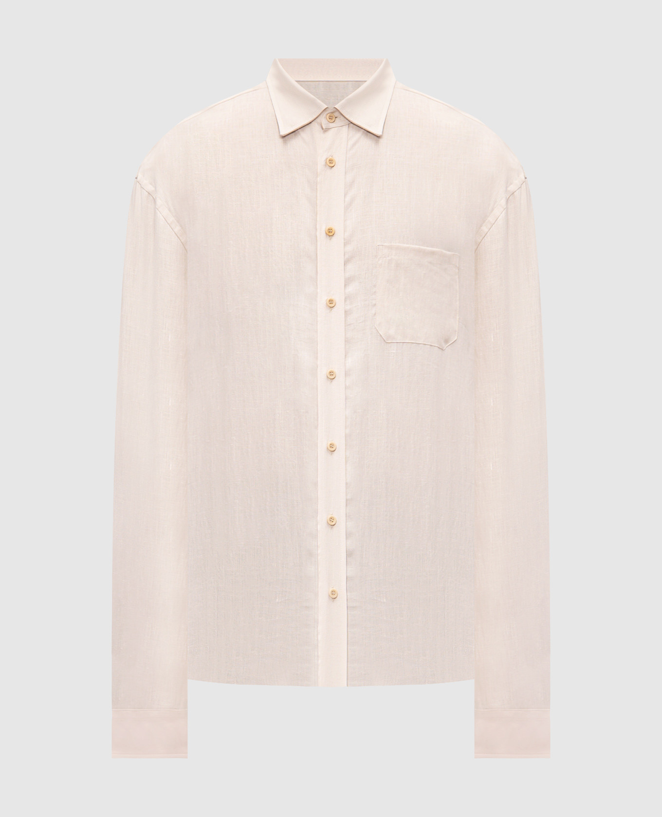 Бежевая рубашка с коноплями