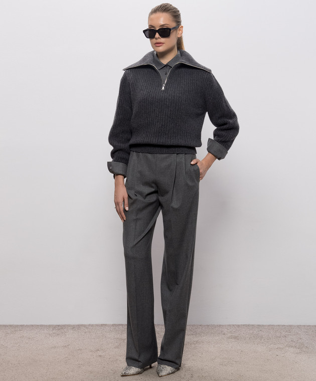 Max Mara Сіра сорочка AERE з кашеміру MXMAERE зображення 2
