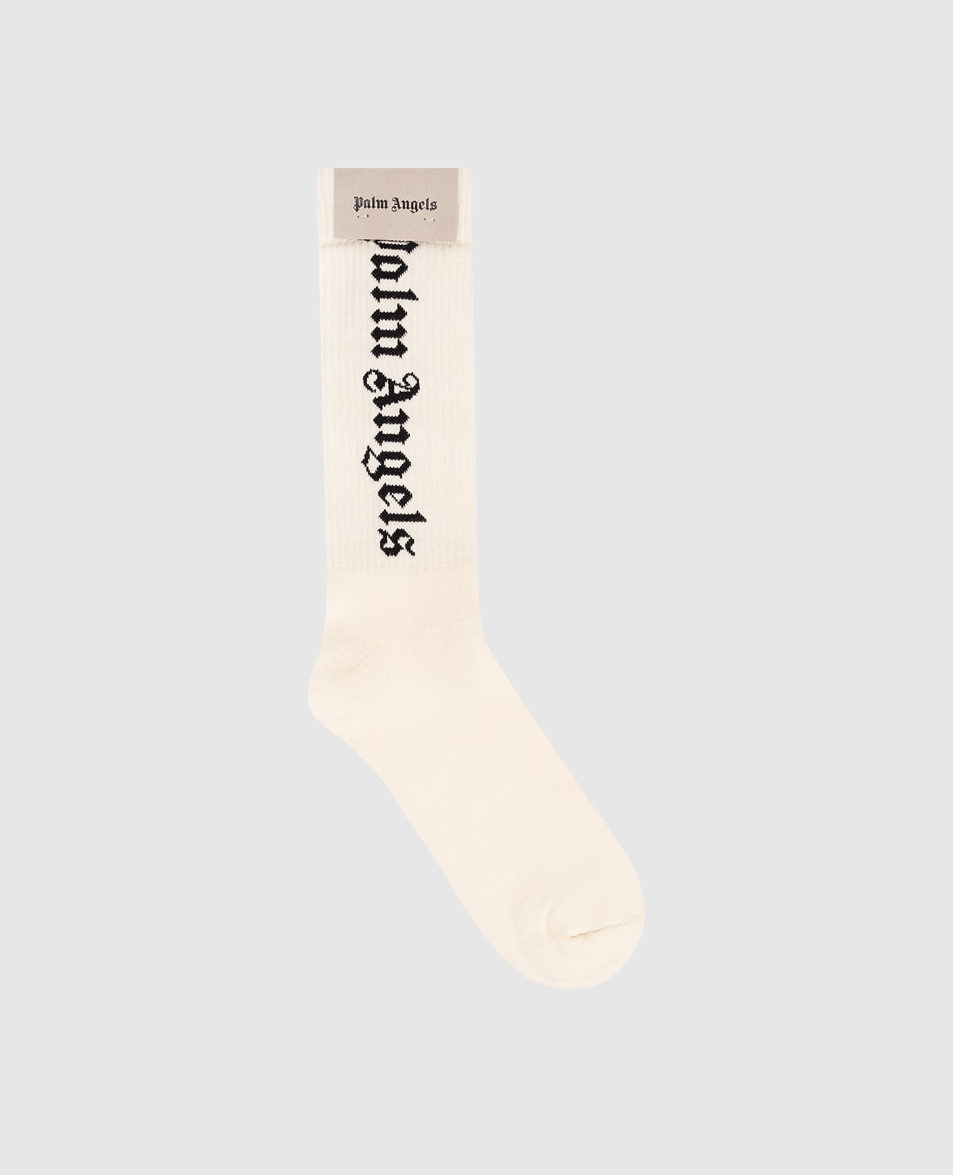 Белые утепленные носки с контрастным логотипом