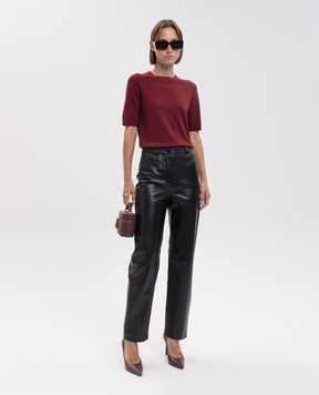 Allude Бордовый топ с шерстью с люрексом 26564100