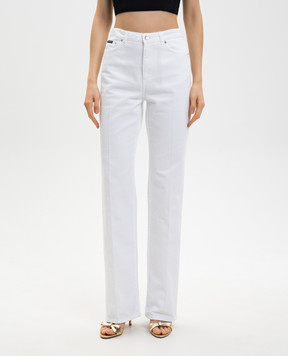 Dolce&Gabbana Білі джинси з нашивкою FTC69DG8OT6