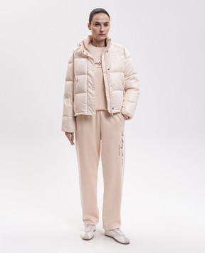 Sporty & Rich Пухова куртка кольору айворі OW06182315CR12