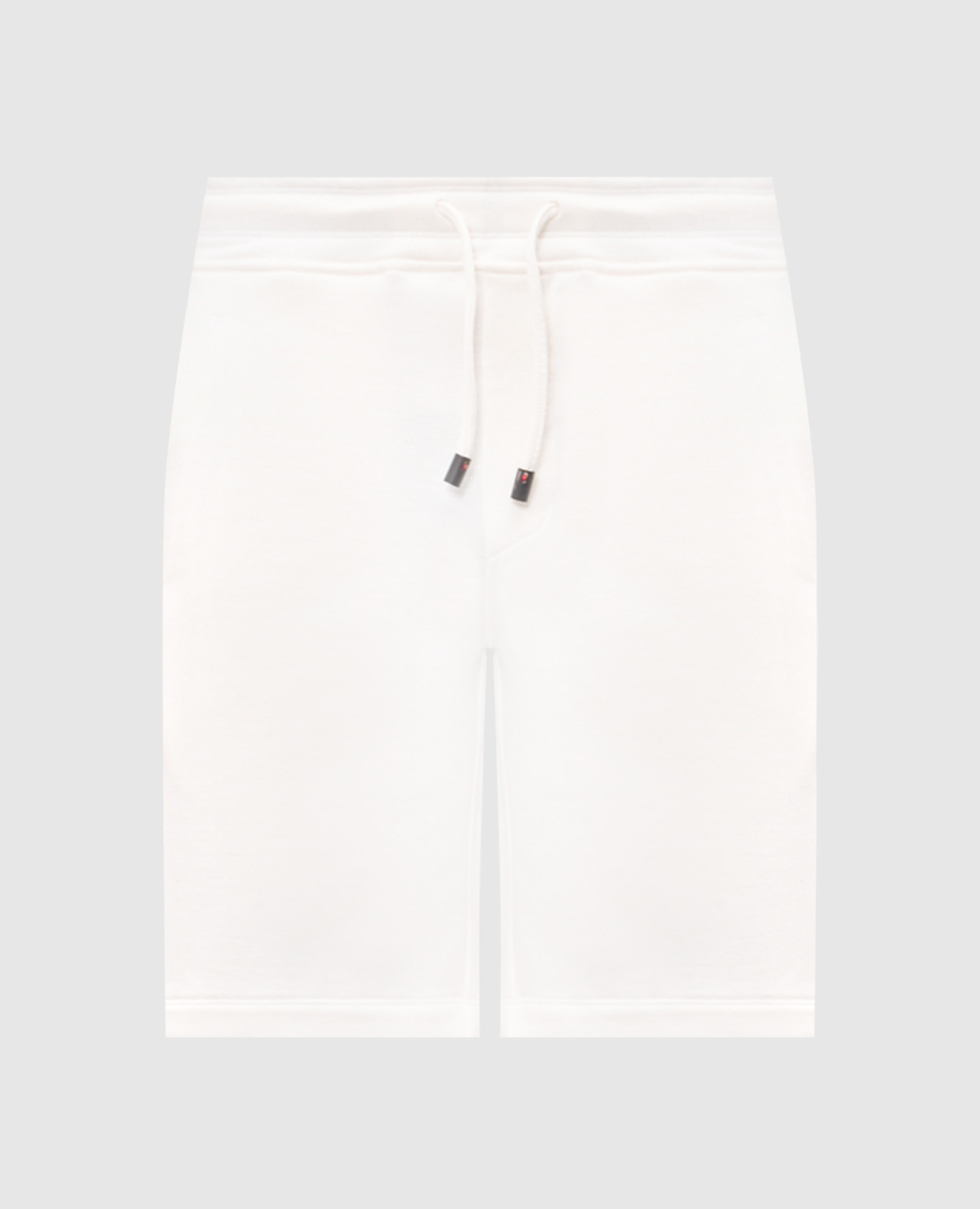 Белые шорты с вышивкой эмблемы