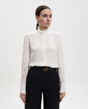 Valentino Двосторонній шкіряний ремінь з емблемою 8W2T0SU8IYR