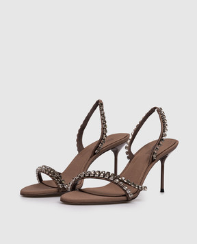 Paris Texas Коричневі мюлі LIDIA з кристалами PX1788XCPCE