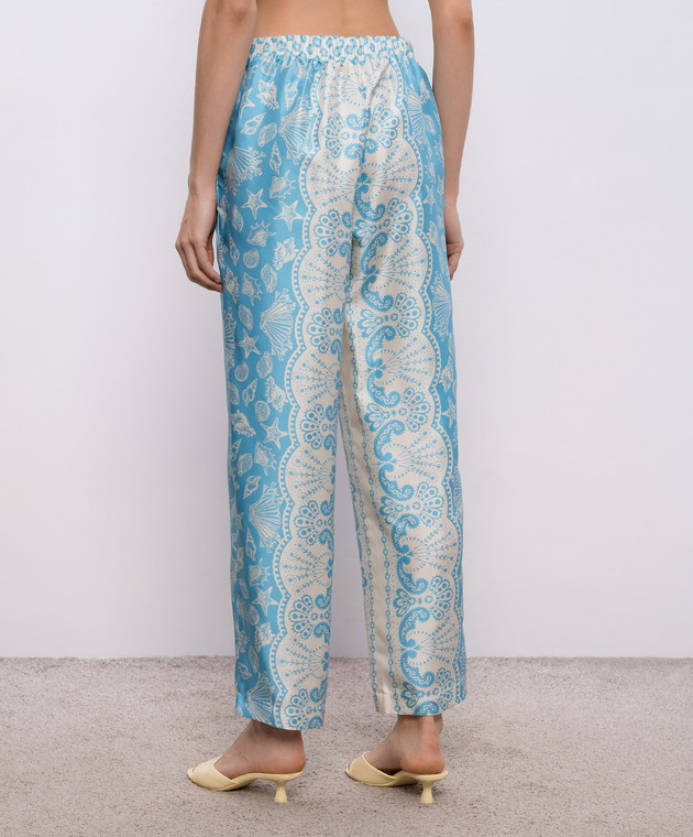 MANTERO 1902 Блакитні штани Doris із шовку 0227A2811T0879N зображення 4