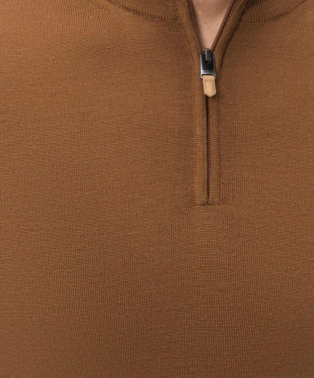 Canali Коричневий джемпер з вовни MK01149C0015 зображення 5