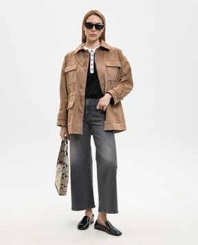 Khaite Чорне поло Faithful із шовку 24534219