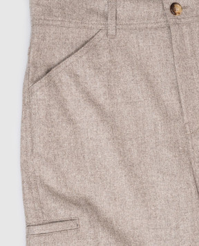 Brunello Cucinelli Дитячі сірі штани з вовни B038PP118C