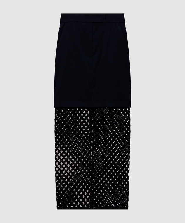 Max Mara Синяя юбка VIALE с шерстью MXMVIALE