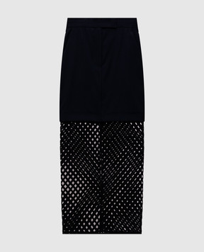 Max Mara Синяя юбка VIALE с шерстью MXMVIALE
