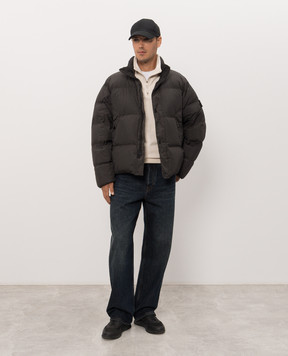 Stone Island Серый пуховик с патчем логотипа L2S154100109S0A23