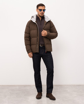 Kiton Коричневий пуховик UW2467V0427L